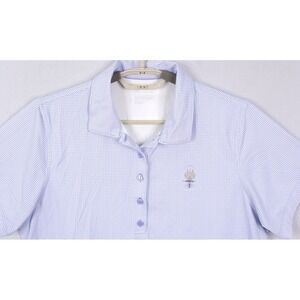 Peter Millar Shirt Mens L arge Performance Polo Geometric  Golf  Purple